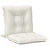 vidaXL Coussins de chaise &agrave; dossier bas lot de 4 cr&egrave;me m&eacute;lang&eacute; tissu