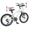 vidaXL Kids Mountain Bike 20 Pouces 6-Speed pour 5-8 ans Blanc