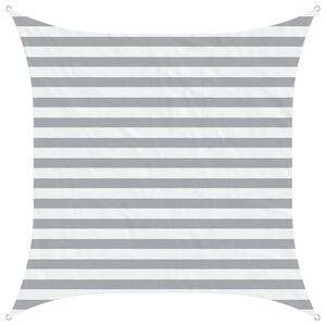 vidaXL Voile d'ombre Gris clair et blanc 2 x 2 m