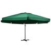 vidaXL Parasol de jardin avec m&acirc;t en aluminium 600 cm vert