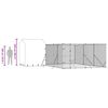 vidaXL Chenil d'ext&eacute;rieur pour chiens avec toit argent&eacute; 6x6x2,5 m