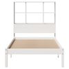 vidaXL Lit biblioth&egrave;que sans matelas blanc 90x190cm bois de pin massif