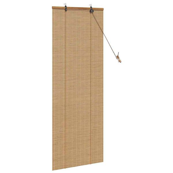 vidaXL Store enrouleur avec des rideaux Marron 60 x 160 cm Bambou