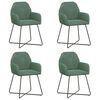 vidaXL Chaises de salle &agrave; manger 4 pc Velours Vert Mer 55 x 50 x 84 cm