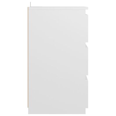 vidaXL Table de chevet Blanc 40x35x62,5 cm Aggloméré