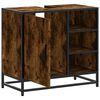 vidaXL Armoire de lavabo de salle de bain ch&ecirc;ne fum&eacute; 65x33x60 cm