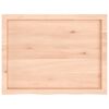 vidaXL Comptoir de salle de bain 80x60x(2-4) cm bois massif non trait&eacute;