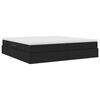 vidaXL Lit avec rangement et matelas Noir 200 x 200 cm Polyester