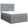 vidaXL Sommier &agrave; lattes de lit avec matelas Gris clair 160x200cm Tissu