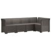 vidaXL Canap&eacute; de Jardin 5 Places Aspect Rotin PP Gris clair