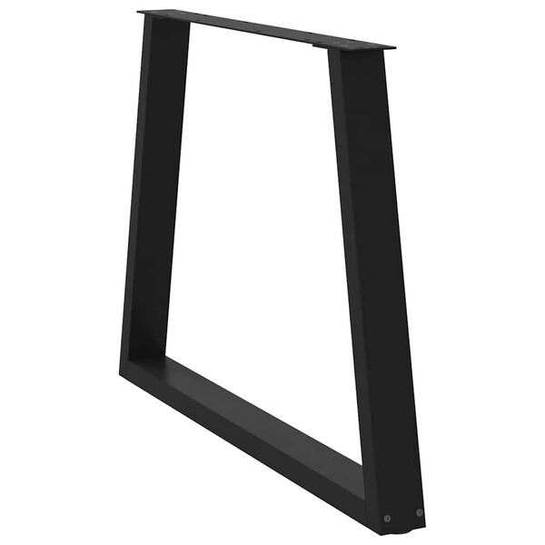 vidaXL Pieds de table à manger en V 3 pièces Noir 90 x (72-73,3) cm Acier