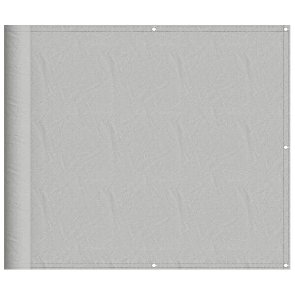 vidaXL &Eacute;cran de balcon gris clair 90x600 cm 100% polyester oxford