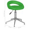 vidaXL Chaise de bureau pivotante Vert Similicuir