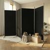 vidaXL Cloison de s&eacute;paration 4 panneaux Noir 346x180 cm Tissu