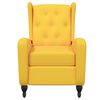 vidaXL Fauteuil de massage inclinable jaune velours
