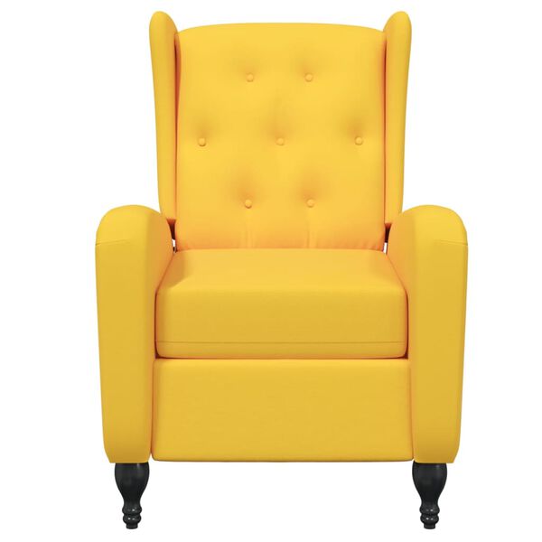 vidaXL Fauteuil de massage inclinable jaune velours
