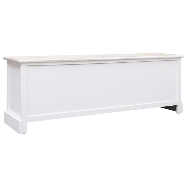vidaXL Banc d'entrée Blanc et marron clair 115x30x40 cm Bois