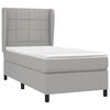 vidaXL Sommier &agrave; lattes de lit avec matelas Gris clair 80x200 cm Tissu