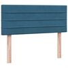 vidaXL Sommier &agrave; lattes de lit et matelas bleu fonc&eacute; 120x220cm velours