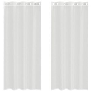 vidaXL Rideaux en voile avec &oelig;illets 2 pcs blanc