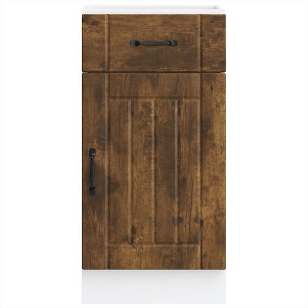 vidaXL Armoire de cuisine Lucca ch&ecirc;ne fum&eacute; bois ing&eacute;nierie