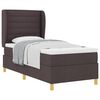 vidaXL Lit &agrave; ressorts avec matelas Marron fonc&eacute; 200 x 90 cm tissu