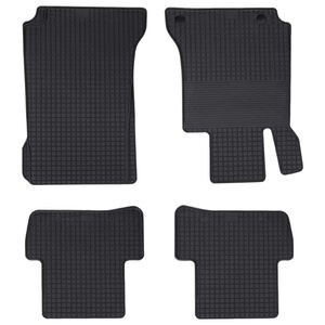 vidaXL Tapis de voiture 4 pcs Noir Caoutchouc