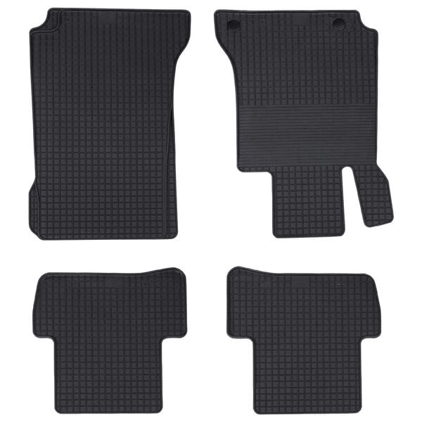 vidaXL Tapis de voiture 4 pcs Noir Caoutchouc
