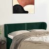 vidaXL T&ecirc;te de lit avec oreilles Vert fonc&eacute; 147x23x78/88 cm Velours