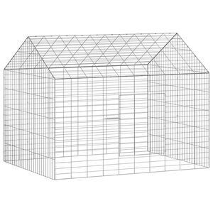 vidaXL Cage pour lapins Argent 100 x 78 x 78 cm Acier galvanis&eacute;