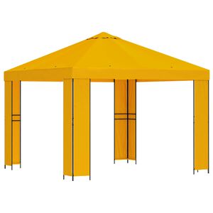 vidaXL Pavillon 3 x 3 m Jaune Polyester et Acier 190 gsm