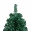 vidaXL Demi-arbre de No&euml;l artificiel pr&eacute;-&eacute;clair&eacute; et boules vert 150 cm