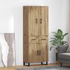 vidaXL Haut Armoire 2 pcs Ch&ecirc;ne artisanal 69,5 x 34 x 180 cm