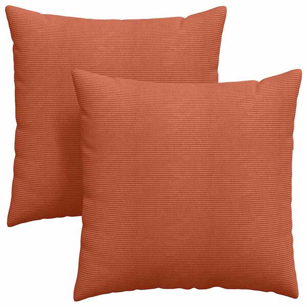 vidaXL Coussins de canapé 2 pcs Rouge orange 60 x 60 cm