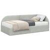 vidaXL Cadre de lit d'angle avec matelas 2 pc Gris clair 80 x 200 cm