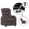 vidaXL Fauteuil inclinable &eacute;lectrique Marron fonc&eacute; Tissu