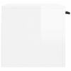 vidaXL Armoire murale Blanc brillant 60x36,5x35 cm Bois d'ing&eacute;nierie