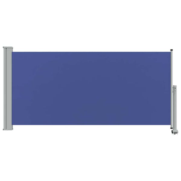 vidaXL Auvent lat&eacute;ral r&eacute;tractable de patio 120x300 cm Bleu