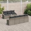 vidaXL Ensemble de canap&eacute; de jardin avec stockage 8 pcs Gris polyrotin