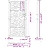 vidaXL Portail de jardin 100x200 cm en acier patin&eacute; avec motif feuille