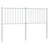 vidaXL T&ecirc;te de lit de remplacement m&eacute;tal blanc 135 cm