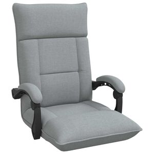 vidaXL Fauteuil de sol Gris clair 66 x 66 x 80 cm tissu