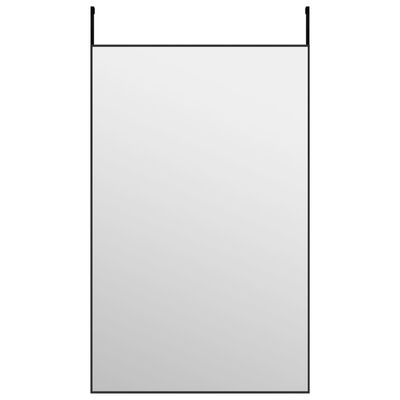 vidaXL Miroir de porte Noir 50x80 cm Verre et aluminium