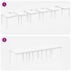 vidaXL Table de jardin pour repas Blanc 300 x 100 x 73 cm polyrotin