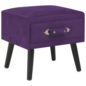 vidaXL Table de chevet Violet fonc&eacute; 40x35x40 cm Velours