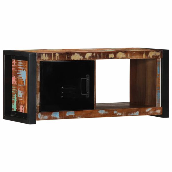 vidaXL Meuble TV 80x30x35 cm bois massif de récupération