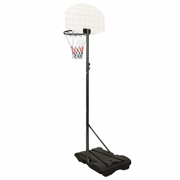 vidaXL Support de basket-ball Blanc 216-250 cm Poly&eacute;thyl&egrave;ne