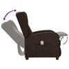 vidaXL Fauteuil de massage Marron foncé Tissu