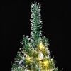 vidaXL Sapin de No&euml;l artificiel 300 LED&boules&neige floqu&eacute;e 240 cm