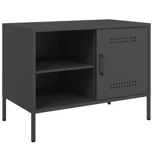 vidaXL Meuble TV noir 68x39x50,5 cm acier